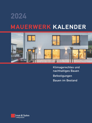 cover image of Mauerwerk-Kalender 2024